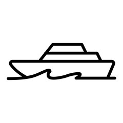 Fire Rescue Boat icon vector image. Can be used for Public Services.