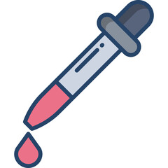 Medical Dropper With Red Liquid Dripping Down Against White Background Medical Equipment Science Tool