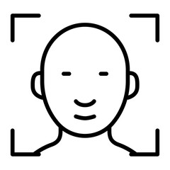Facial Recognition icon vector image. Can be used for Cyberpunk.