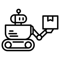 Logistics Robot icon vector image. Can be used for Cyberpunk.