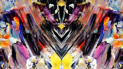 Abstract art background . Hand painting artwork on canvas .