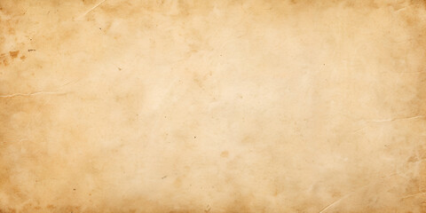 Old paper texture background with spots and stains, vintage parchment for design, empty retro page for calligraphy or lettering