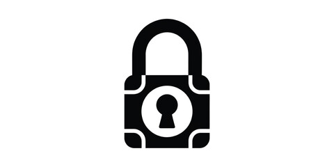 Icon transparent padlock closed
