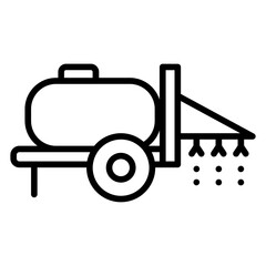 Crop Sprayer icon vector image. Can be used for Agriculture.