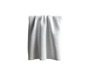 Draped white fabric with folds and soft texture against black backdrop
