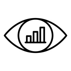 Obraz premium View Count icon vector image. Can be used for Video Blog.