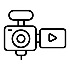Vlogging Camera icon vector image. Can be used for Video Blog.