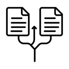 Obraz premium File Merge icon vector image. Can be used for Documents And Files.