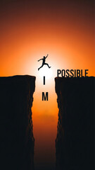 Achieving the Impossible: Silhouette Jumps Gap at Sunset