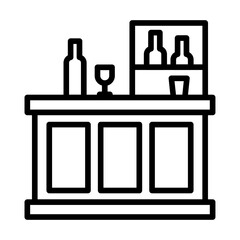 Bar Counter icon vector image. Can be used for Bar.