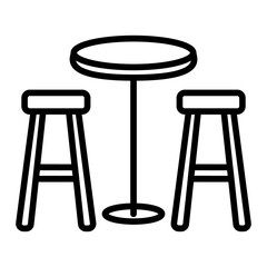 Bar Table icon vector image. Can be used for Bar.
