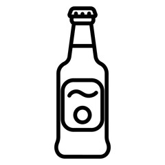 Beer Bottle icon vector image. Can be used for Bar.