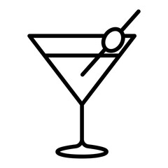 Martini Glass icon vector image. Can be used for Bar.
