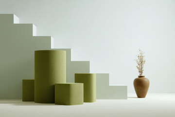 minimalistic depiction of carpet production line featuring antibacterial surfaces highlighting cleanliness and