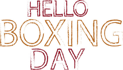 Hello Boxing Day Holiday Lettering