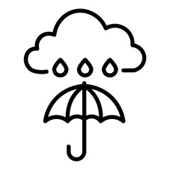 Monsoon icon vector image. Can be used for Geography.
