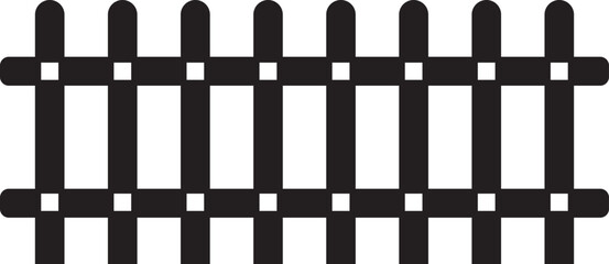 Fence icons set. Various fence icon set in black and transparent background different styles
