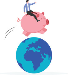 Success to win in business competition, overcome obstacles or motivation to solve problem and lead company achievement concept,

