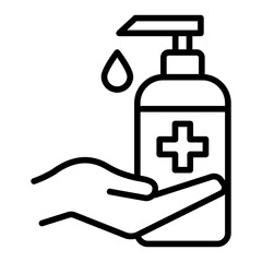 Hand Sanitizer icon vector image. Can be used for Dermatology.