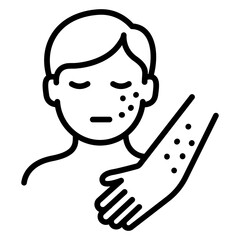 Hypopigmentation icon vector image. Can be used for Dermatology.