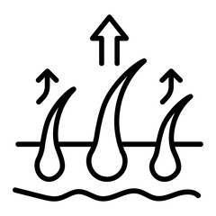Hair Regrowth icon vector image. Can be used for Dermatology.