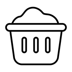 Laundry Basket icon vector image. Can be used for Nursing Home.