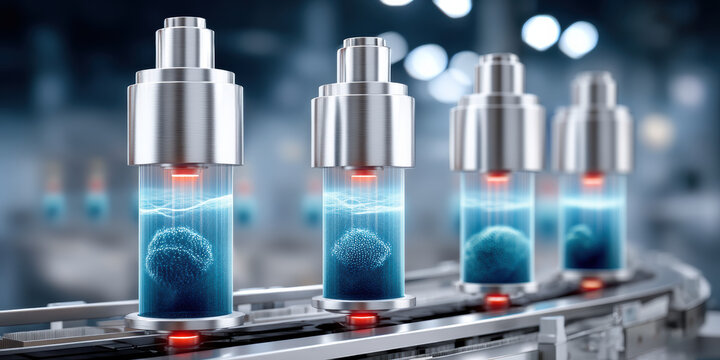 Futuristic laboratory vials industry research science technology innovation health
