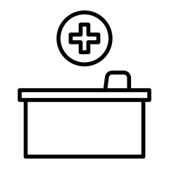 Nursing Station icon vector image. Can be used for Nursing Home.
