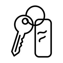 Room Key icon vector image. Can be used for Nursing Home.