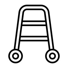 Wheel Walker icon vector image. Can be used for Nursing Home.