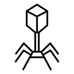 Bacteriophage icon vector image. Can be used for Tuberculosis.