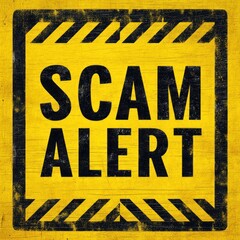 Fototapeta premium Warning sign scam alert