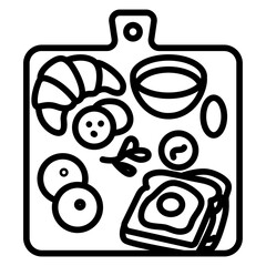 Brunch Board icon vector image. Can be used for Brunch.