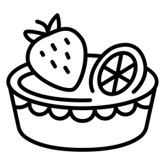 Fruit Tart icon vector image. Can be used for Brunch.