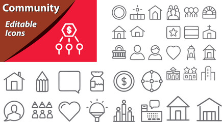 Abstract geometric community design with vibrant colors