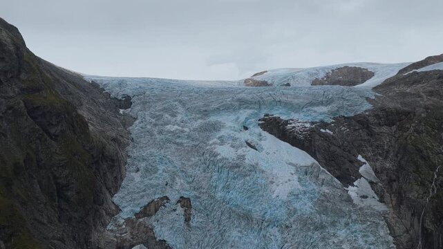 Aerial footage reveals drastic glacier melt driven by climate instability