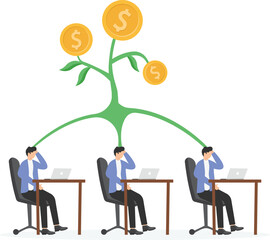 Brainstorming to finding best idea for business, teamwork, collaboration,

