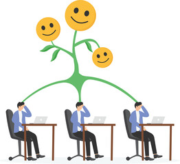 Brainstorming to finding best idea for business, teamwork, collaboration,

