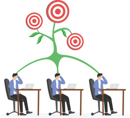 Brainstorming to finding best idea for business, teamwork, collaboration,

