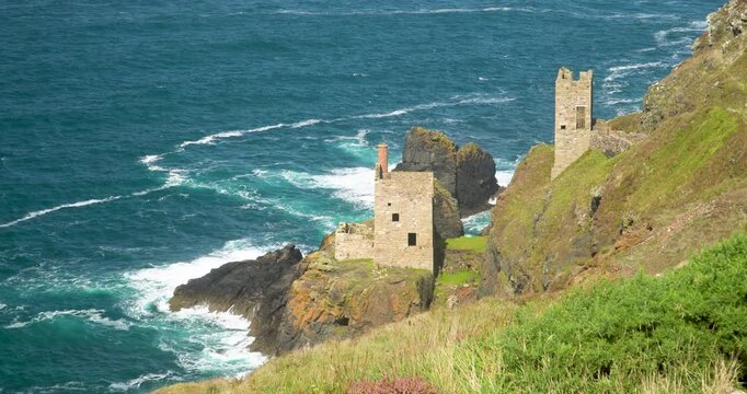Botallack tin mines in Cornwall, UK