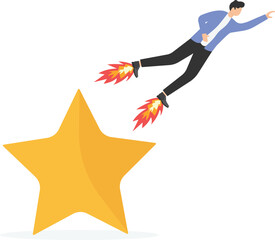 Boost your career development, Getting fast promotion job, career growth, reach higher position in short time, quick self development concept,

