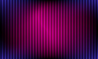 Abstract Neon Light Background with Vertical Stripes and Gradient Colors