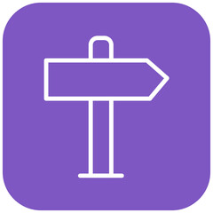 Vector Design Signboard Right Icon Style