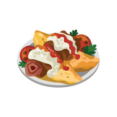  Cheesy Nachos Potato with Bacon Bits - Savory Comfort Food