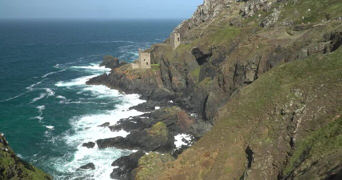Botallack tin mines in Cornwall, UK
