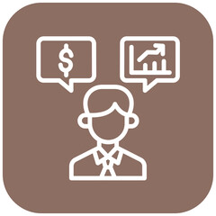 Vector Design Financial Advisor Icon Style