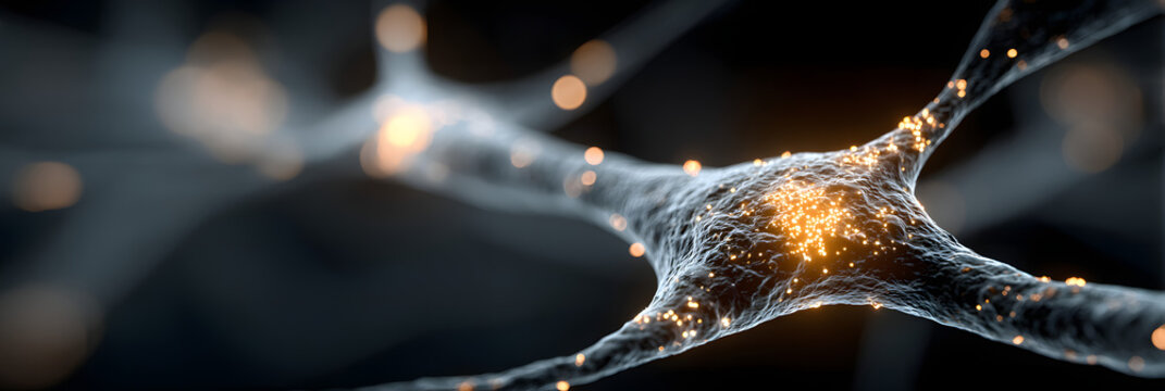 Neural Network: An up-close view reveals the complex, intricate connections and glowing energy of a neural network, symbolizing the marvels of the human brain. 