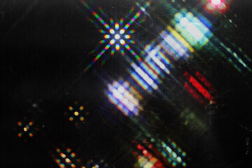 light leak overlay effect with blur orange light leaks and bokeh, retro grain noisy film distressed...