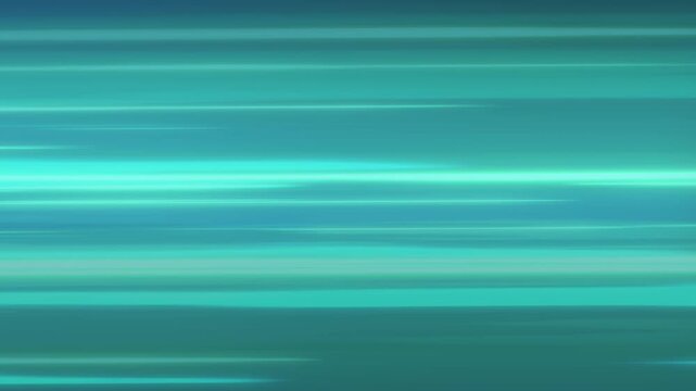 Turquoise anime speed lines moving fast across a bright background. Dynamic horizontal motion effect with glowing streaks and smooth energy flow, perfect for manga action scenes
