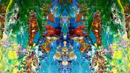 Abstract art background . Hand painting artwork on canvas .